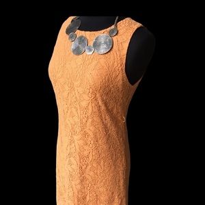 Orange Lace Summer Dress